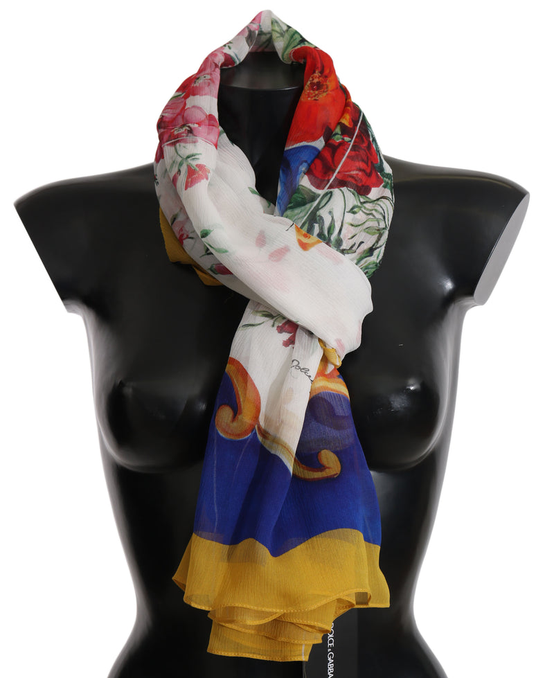 Multicolor MIAMI USA Print Cotton Shawl