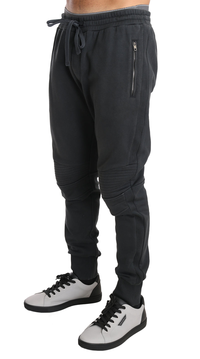 Gray Cotton Gym Sport Casual Trousers