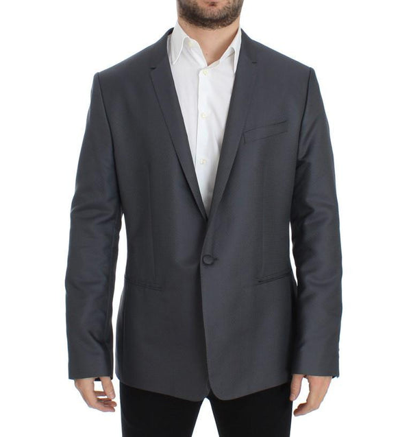 Gray shiny GOLD slim fit blazer