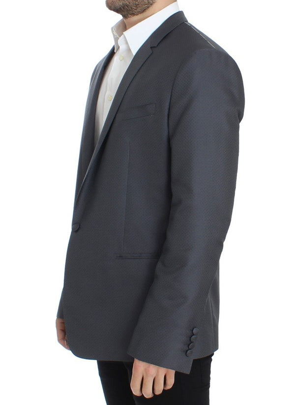 Gray shiny GOLD slim fit blazer