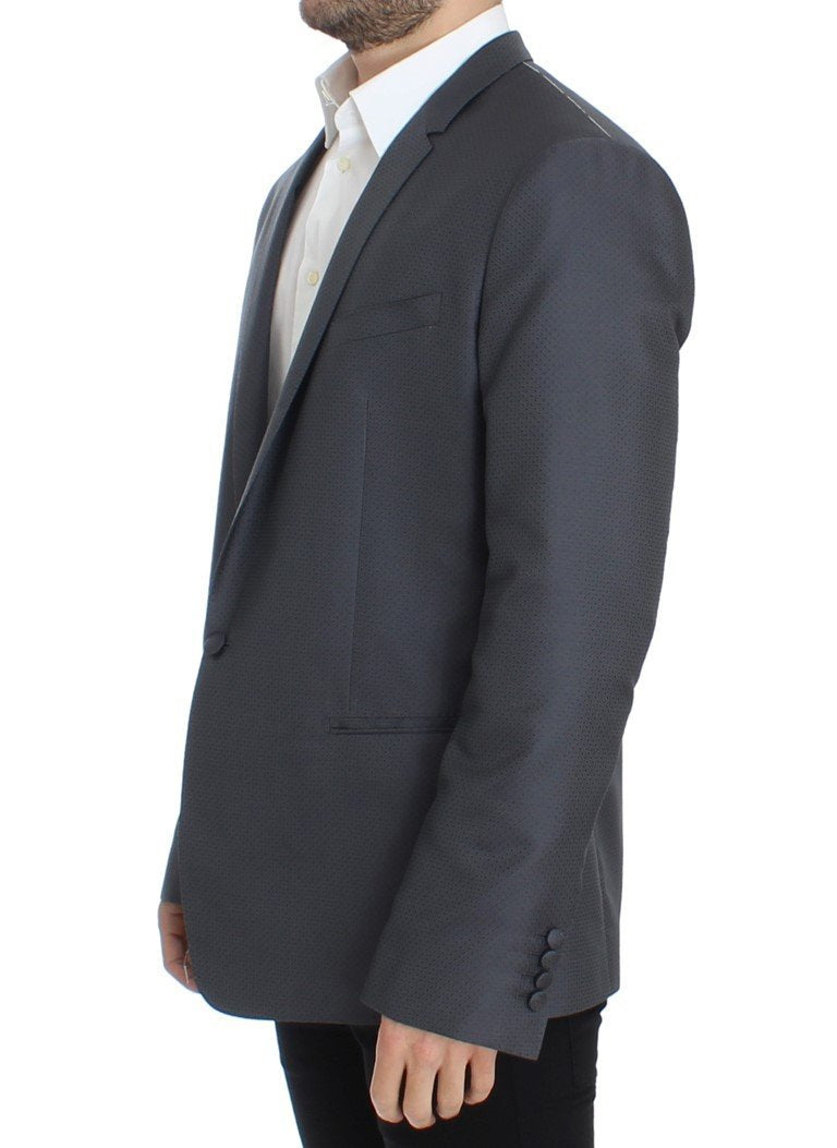 Gray shiny GOLD slim fit blazer