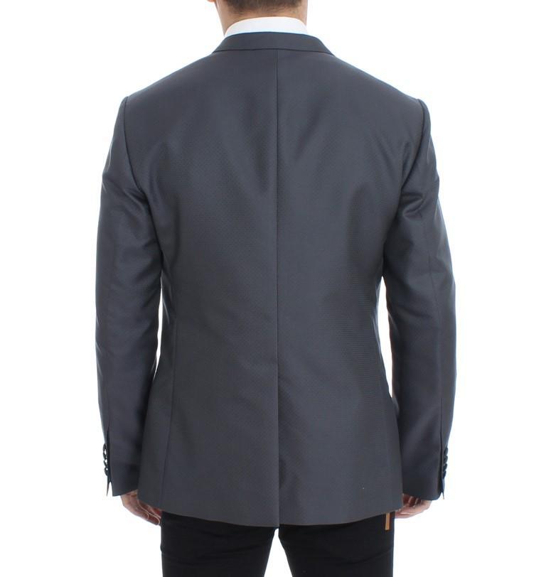 Gray shiny GOLD slim fit blazer