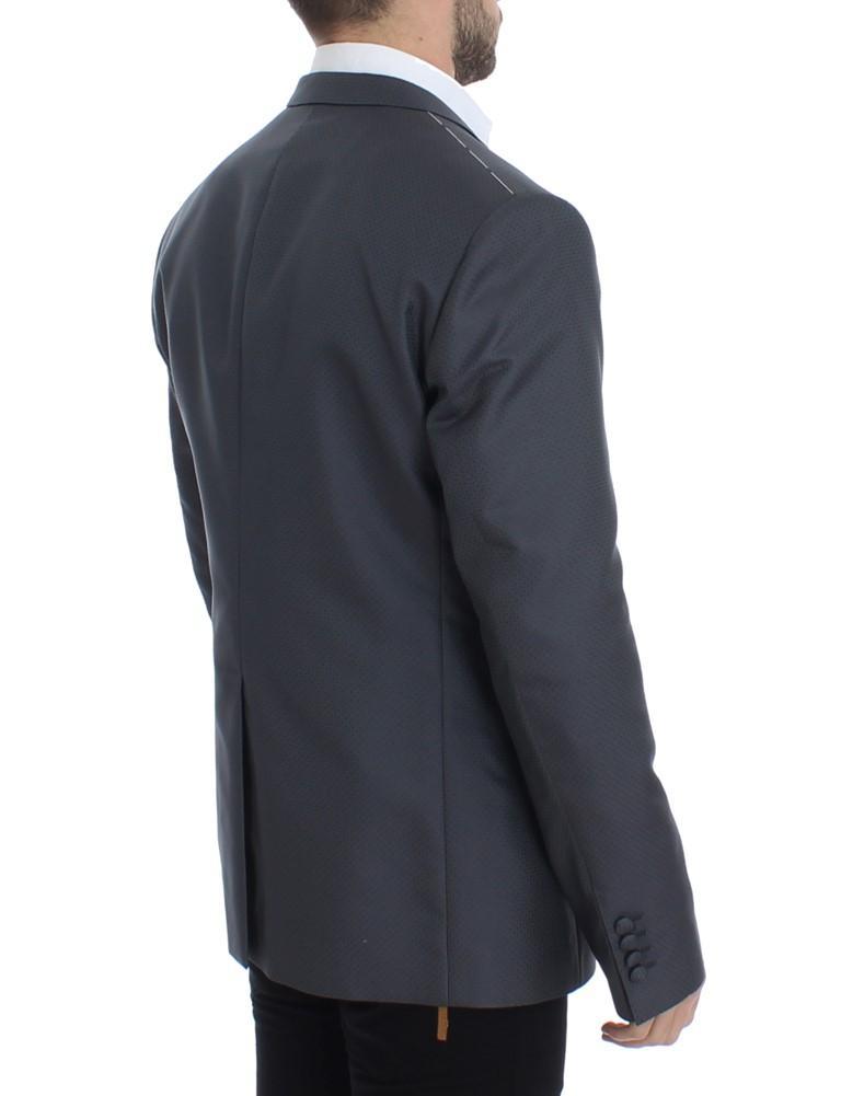 Gray shiny GOLD slim fit blazer