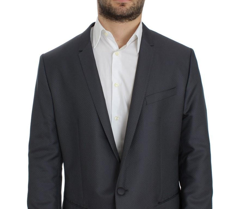 Gray shiny GOLD slim fit blazer
