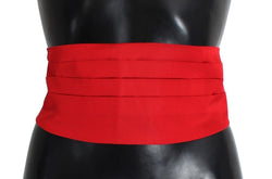 Red Waist Belt Silk Cummerbund