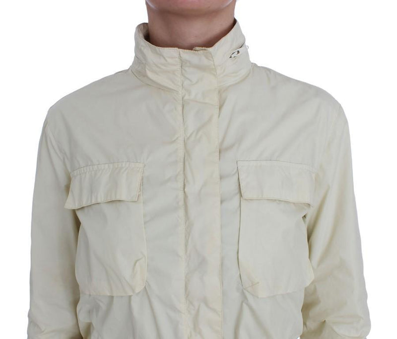 Beige Weather Proof Trench Jacket Coat