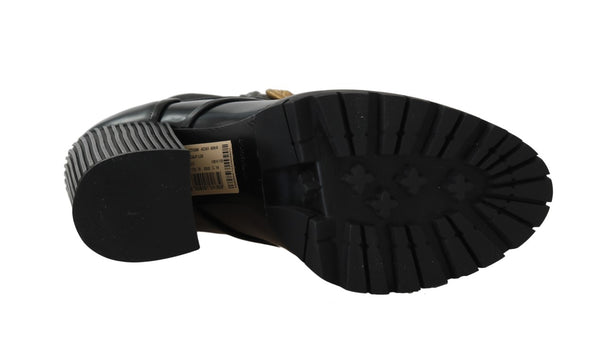 Black Leather DG Logo Chelsea Boots