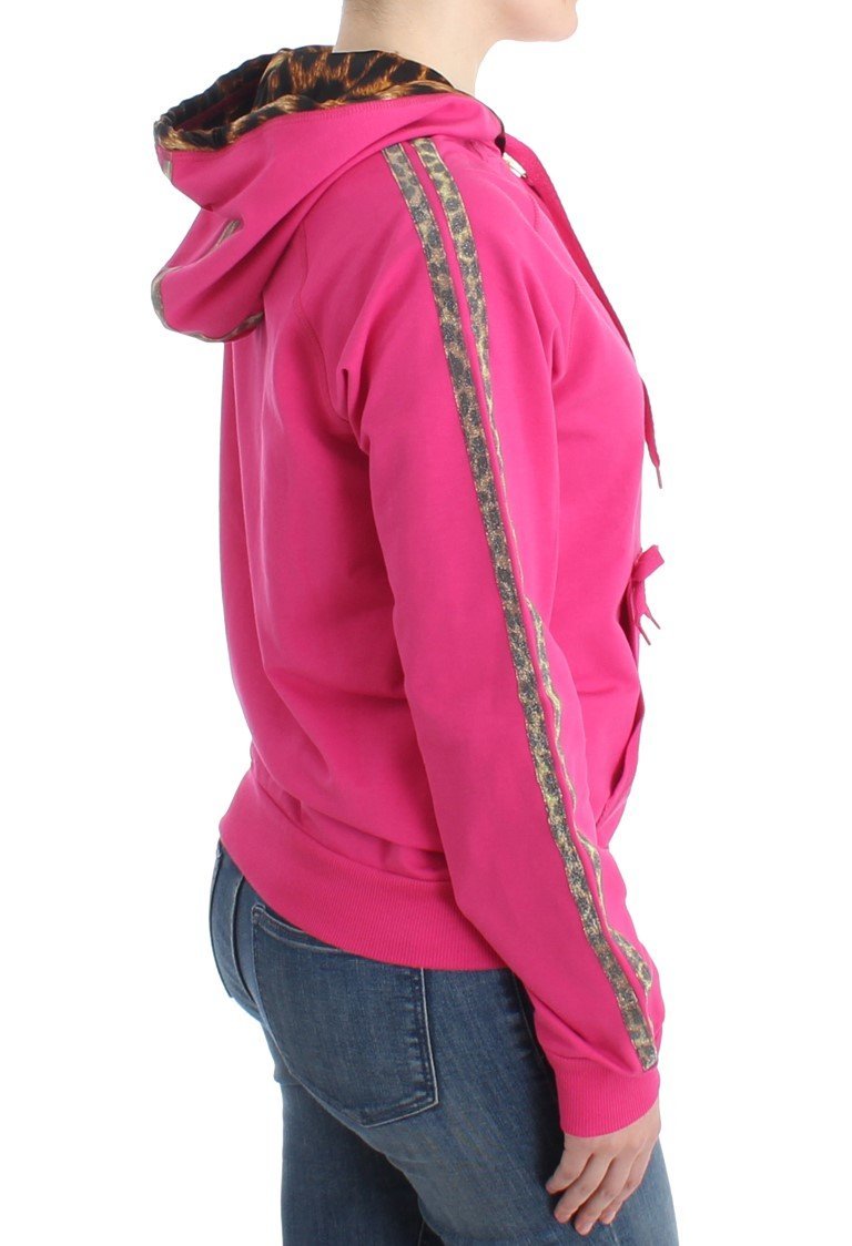 Pink zipup cotton sweater