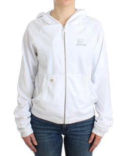 White zipup cotton sweater