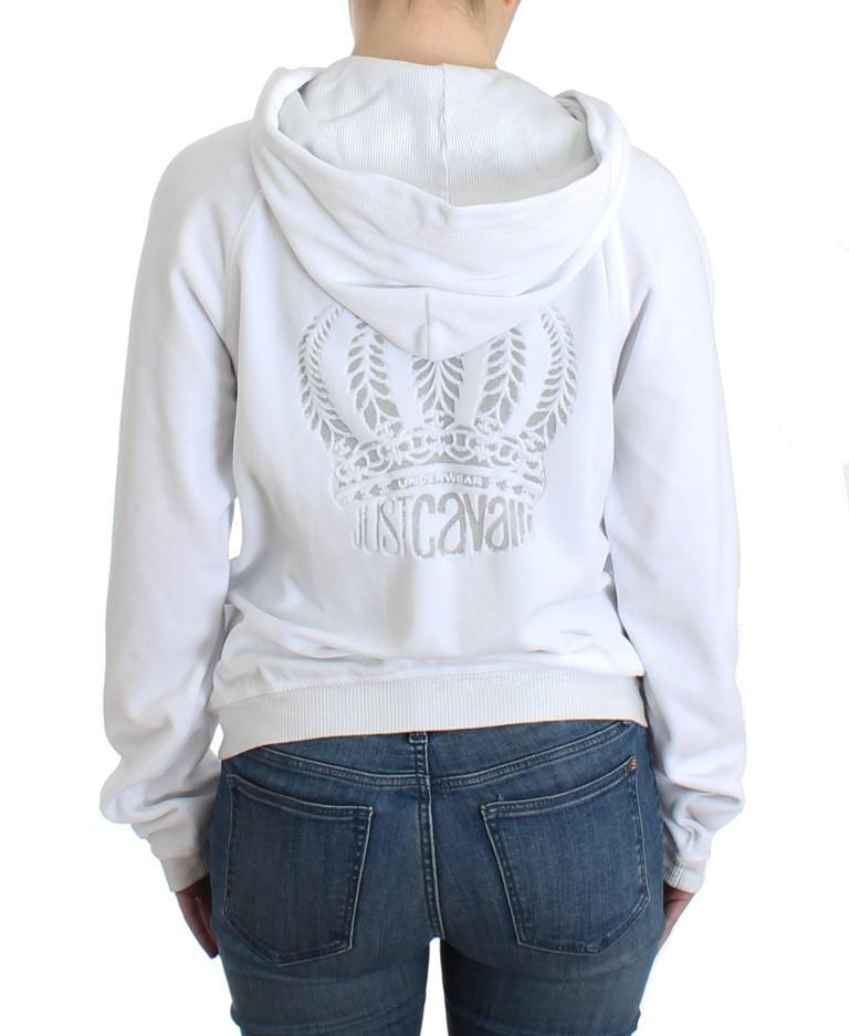 White zipup cotton sweater