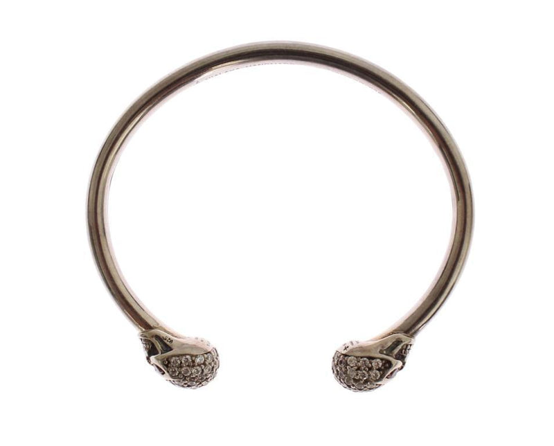 Skull 925 Silver Bangle Bracelet