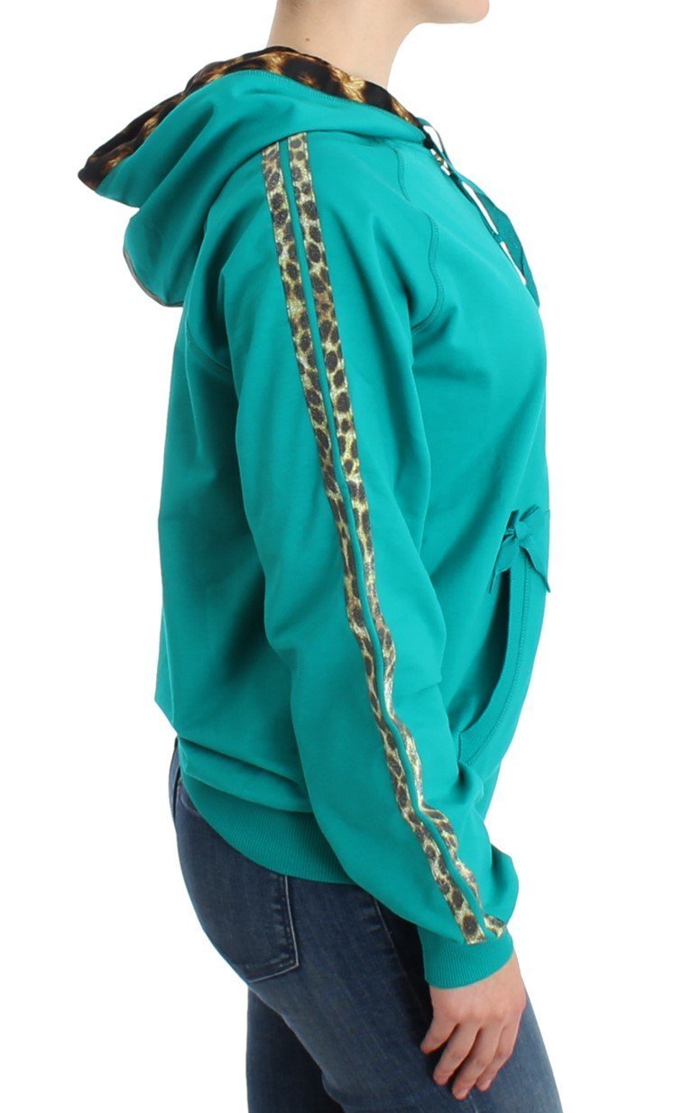 Green zipup cotton sweatshirt