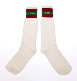 White Logo Cotton Stretch Socks