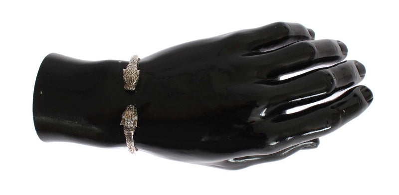 Panther 925 Silver Crystal Bangle Bracelet