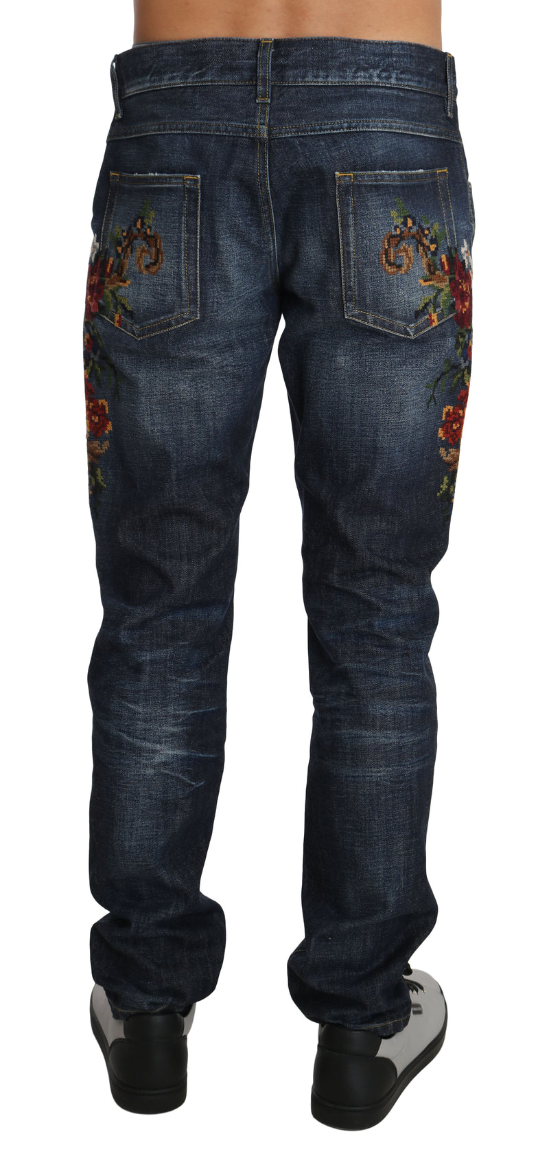 Blue Cotton 16 CLASSIC Floral Applique Jeans