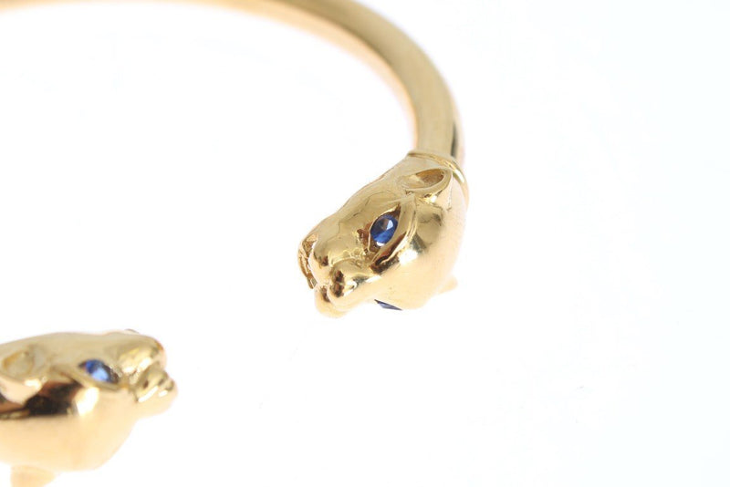 Gold Panther 925 Sterling Bangle Bracelet