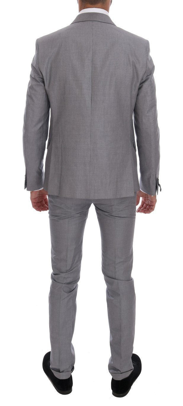 Gray Two Button Slim Fit Suit