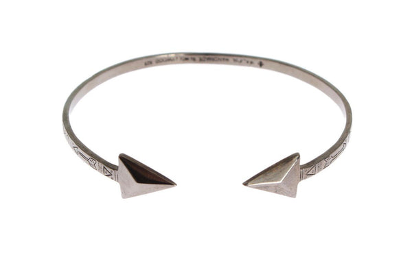 Arrow Gray 925 Silver Bangle Bracelet