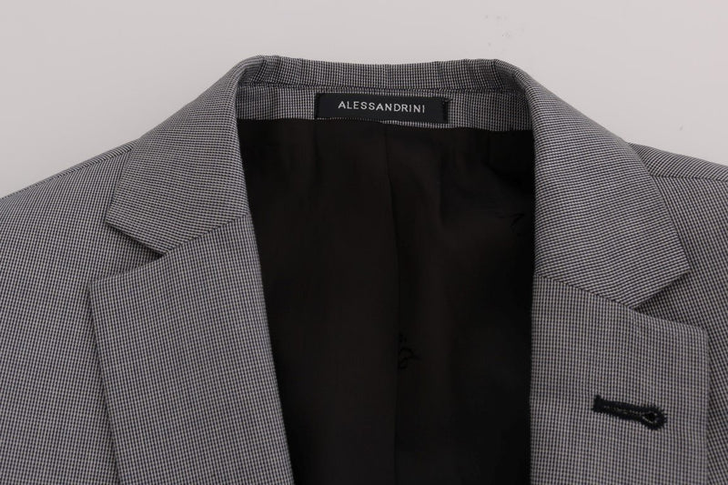 Gray Two Button Slim Fit Suit