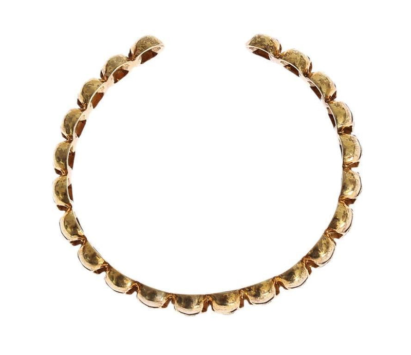 Gold plated Skull 925 Silver Bangle Bracelet