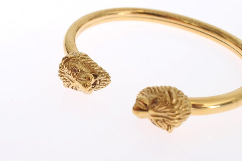 Gold Lion Bangle Bracelet