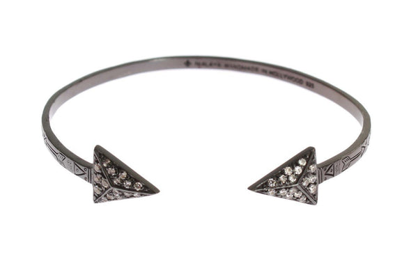 Arrow Crystal 925 Silver Bangle Bracelet