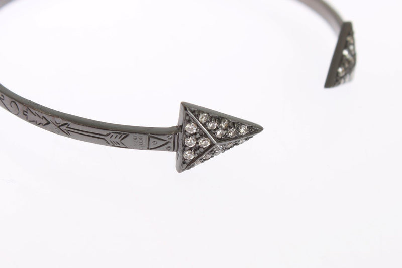 Arrow Crystal 925 Silver Bangle Bracelet