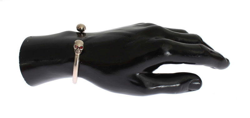 Skull 925 Silver Bangle Bracelet