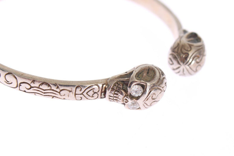 Skull 925 Silver Bangle Bracelet