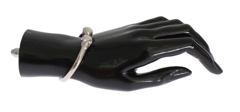 Skull 925 Silver Bangle Bracelet