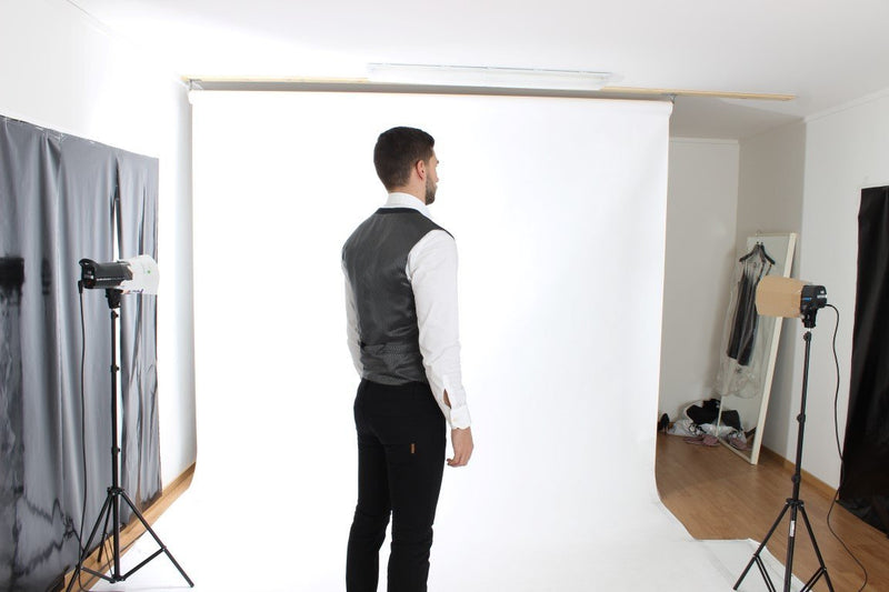 Gray cotton slim fit blazer