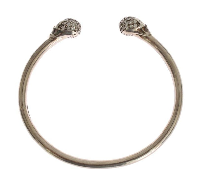 Skull 925 Silver Bangle Bracelet