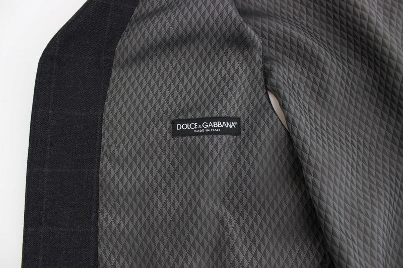 Gray cotton slim fit blazer