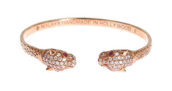 Rose Gold plated 925 Silver Bangle Bracelet