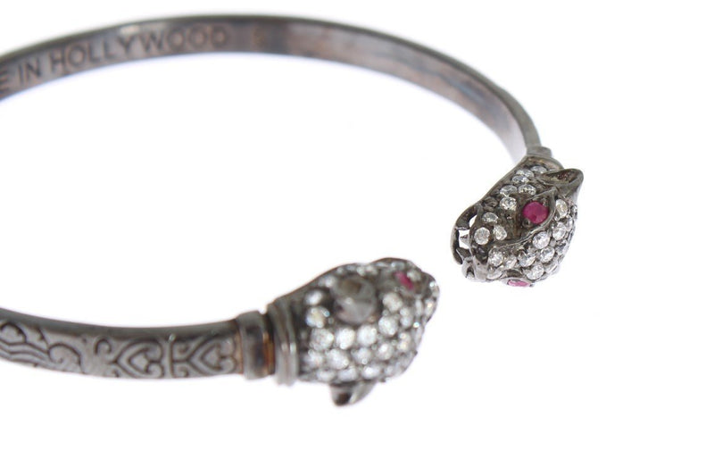 Crystal 925 Silver Bangle Bracelet