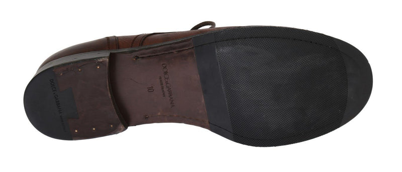Brown Leather Laceup Formal Shoes