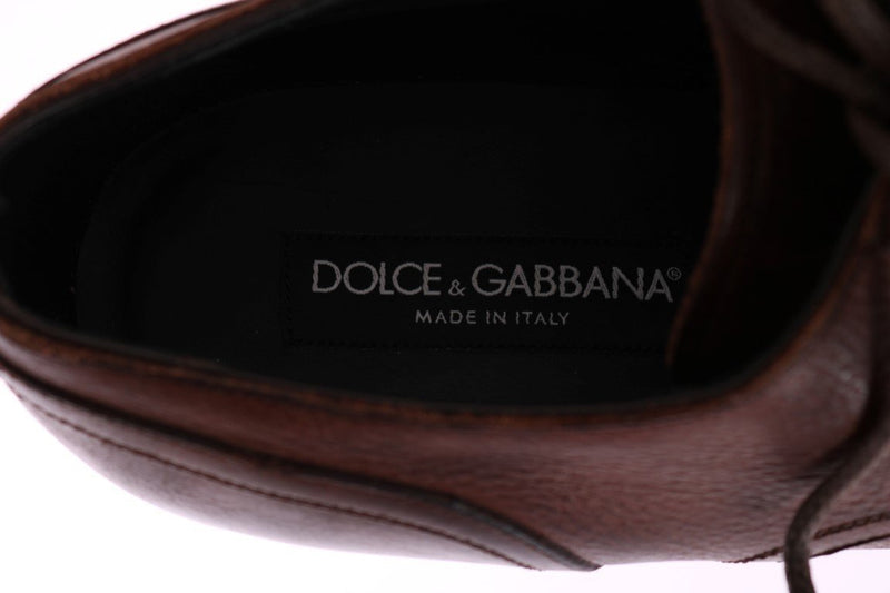 Brown Leather Laceup Formal Shoes