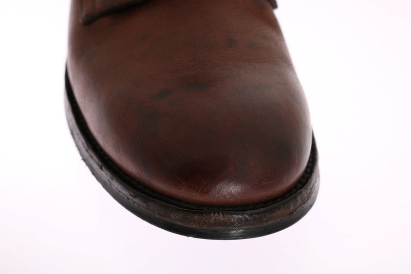 Brown Leather Laceup Formal Shoes