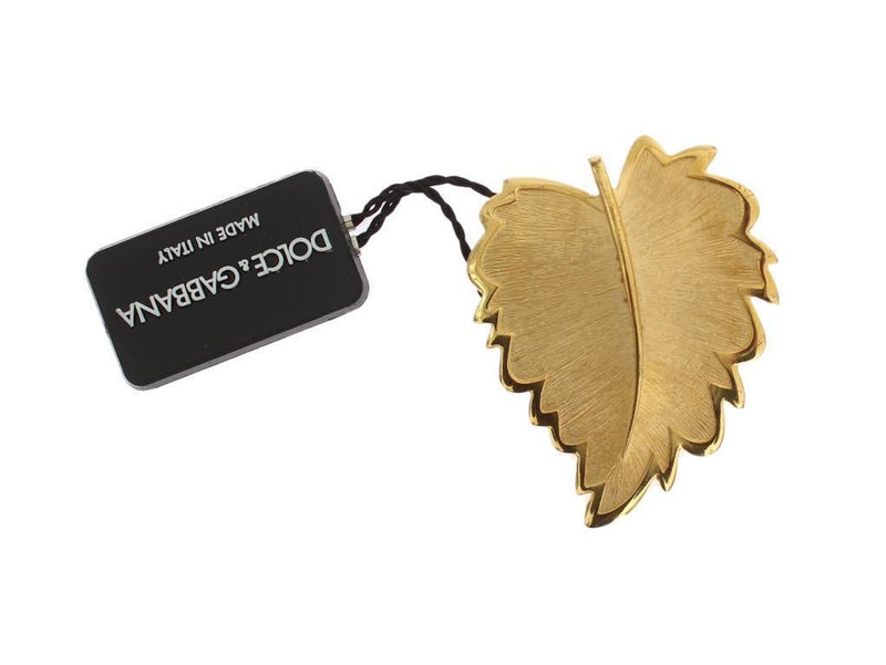 Gold Plated Brass Leaf Brooch