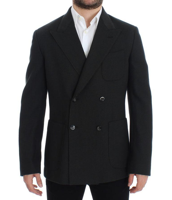 Green brown double breasted blazer