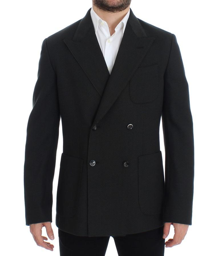 Green brown double breasted blazer