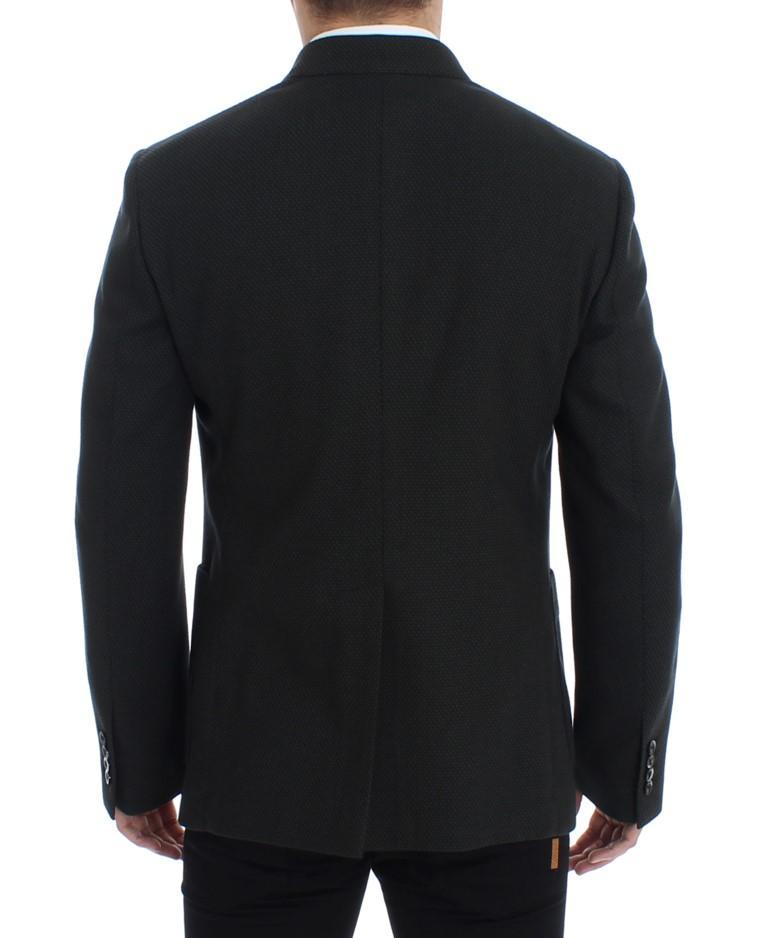 Green brown double breasted blazer