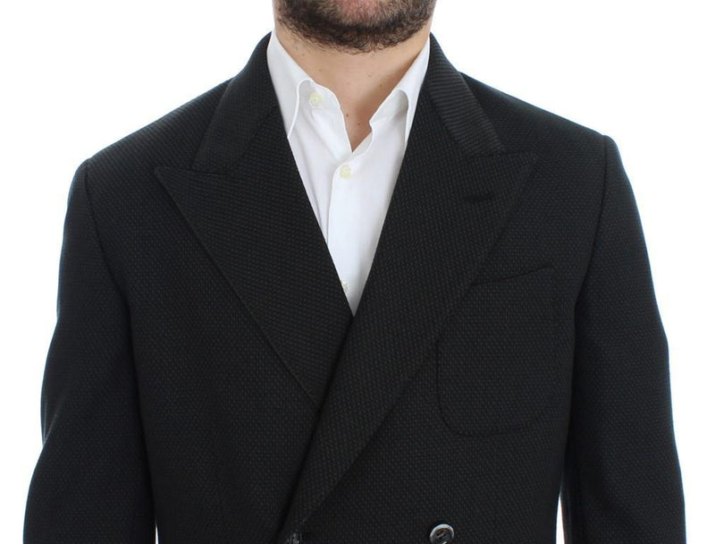 Green brown double breasted blazer