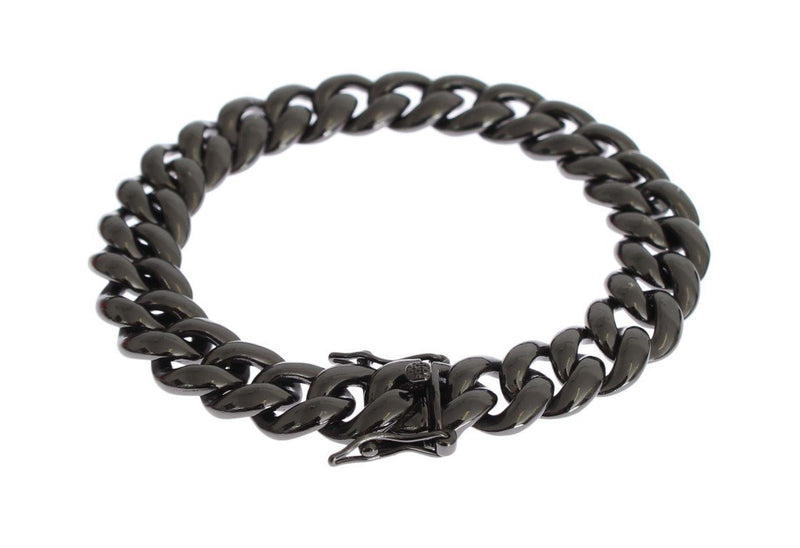 Black Rhodium 925 Sterling Silver Chain Bracelet