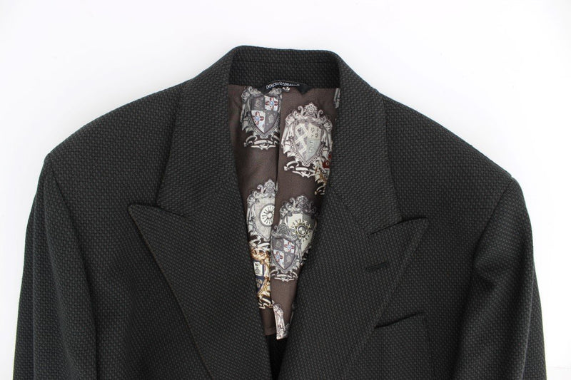 Green brown double breasted blazer