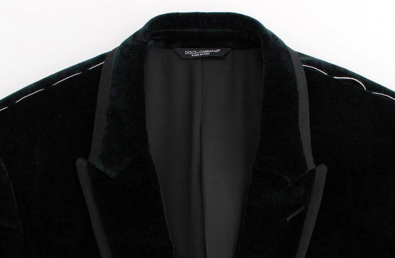Green velvet MARTINI slim fit blazer