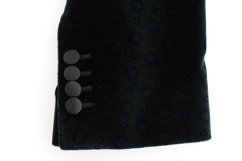 Green velvet MARTINI slim fit blazer