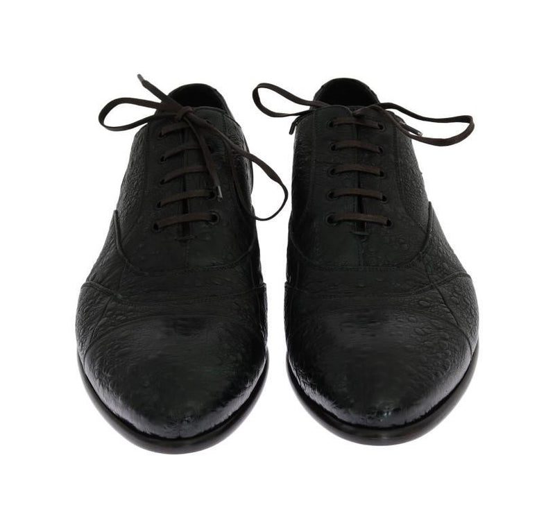 Green Frog Skin Leather Formal Shoes