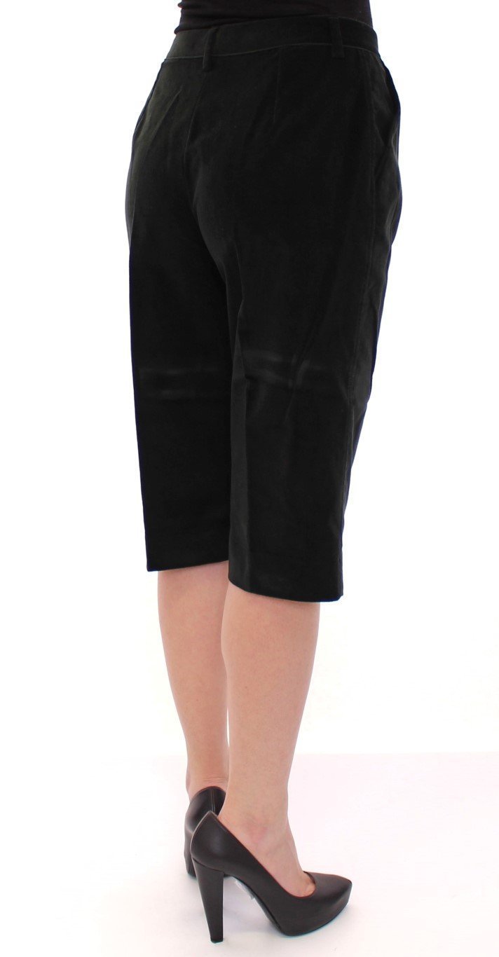 Black cotton shorts pants