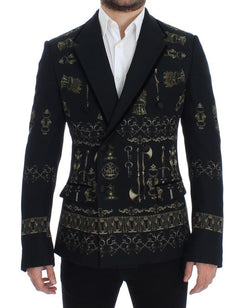 Black silk knight slim fit blazer